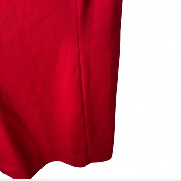 LOFT Red Cap Sleeve Sheath Dress Size 6 Classic Minimalist Work Career Look - Picture 5 of 5